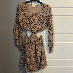 Cheetah Print Dress -one piece- with side cutouts